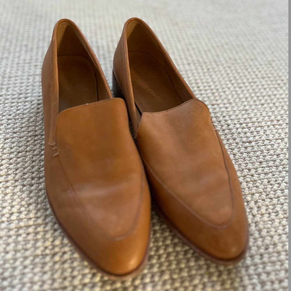 Madewell Tan Leather Pointed Toe Flats